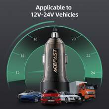 ACEFAST ACEFAST 60W Dual-Port Car Charger USB-C PD3.0 & USB-A QC3.0 Fast Charger Adapter For Phones Tablets