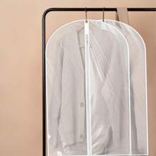 1pc/5pcs Clear Garment Dust Cover, Non-Woven Fabric Clothes Protector Bag, Suit Cover/Coat Cover, Clothing Storage