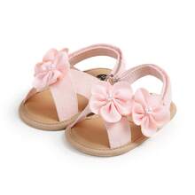 Infant Sandals, Newborn Anti-Slip Soft Rubber Sole Sandals, Infant Boys Open Toe Outdoor Casual Summer Toddler Shoes, Infant Summer Sandals 0-1 Years Old, Soft Bottom Non-Slip Sports Shoes, White Floral Breathable Infant Shoes 0-18 Months - Pink - View 6