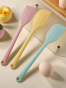 1 pieza (9,4 pulgadas) Espátula de silicona sin costuras, resistente al calor, raspador suave de cocina, espátula para revolver crema, para cocinar y hornear