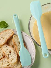 1 pieza (9,4 pulgadas) Espátula de silicona sin costuras, resistente al calor, raspador suave de cocina, espátula para revolver crema, para cocinar y hornear