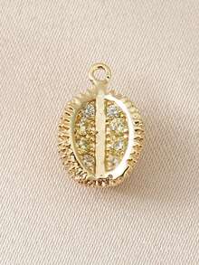 1pc/3pcs DIY Handmade Jewelry Pendant, Pineapple Design, Micro-Inlaid Zirconia, Customized Copper Material Zirconia Inlaid Jewelry Accessory - DIY Fruit Pendant - View 10