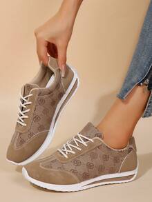 Moda feminina casual estilo coreano tênis planos para corrida e esportes, primavera outono