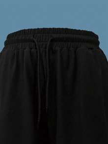 定制男士休闲/运动短裤，可印上您的文字/姓名/标语/有趣的设计，黑色，是节日、生日、周年纪念日、春夏季节送给她的绝佳礼物