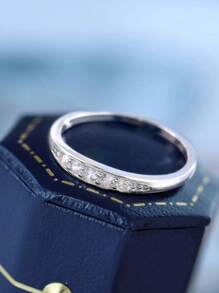 Stylever 1pc 925 Sterling Silver Zirconia Fine Jewelry Gift For Women Elegant Ring Daily Versatile Style Party Decoration Fine Gift For Women