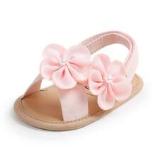 Infant Sandals, Newborn Anti-Slip Soft Rubber Sole Sandals, Infant Boys Open Toe Outdoor Casual Summer Toddler Shoes, Infant Summer Sandals 0-1 Years Old, Soft Bottom Non-Slip Sports Shoes, White Floral Breathable Infant Shoes 0-18 Months - Pink - View 4