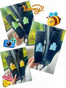 Cute Turtle Car Seat Belt Covers, Soft Anti-Chafe Shoulder Protector - Turtle Shoulders - View 2