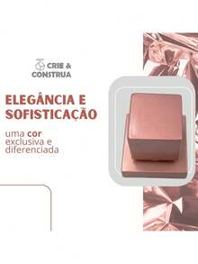 Acabamento para Registro Quadrado Rose Gold Crie Construa - Rosê - Visão 4