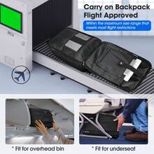 Laptop Backpack 17.3 Inch Large Capacity Travel Backpack For Men Women 17 Inch Water-Resistant Computer Backpack For Business TSA Friendly Carry On Backpack With USB Port - Black - View 5