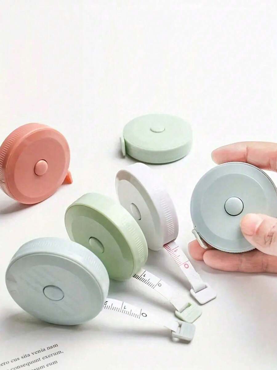 1pc Soft Tape Measure Retractable Measurement Body Fabric Sewing Tailor Cloth Knitting Craft Weight Loss Measurement Retractable Black Double Sided Tape Measure Body Measurement