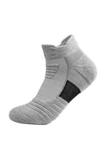 1/3/6 Pairs Thick Sports Short Socks For Men, Moisture-Wicking Tennis, Badminton, Running, Basketball Socks, Fall