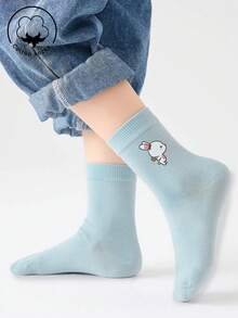 5/3/1 Pair Boys Girls Kids Socks Set - Candy Color Striped Solid With Bowknot/Heart/Graffiti Designs, Soft Breathable Cotton, Unisex Baby Toddler Teen Ankle/Mid-Calf Socks For School Sports Daily Wear, Short Socks/Crew Socks For Teenagers Students, 4-Season Black White Gray Multicolor Mix - Multicolor - View 2