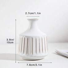 Set de 8 botellas de cerámica vintage con relieve para aceites esenciales, decoración de sobremesa para la sala de estar, entrada y mesita de noche