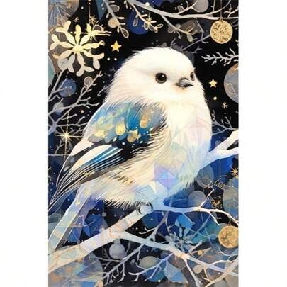 DIY Diamond Painting Kit, Handmade Bird Round Crystal Diamond, Full Diamond Embedded Craftsmanship, Home Decor DIY Embroidery Art, Complete Set Brings Vibrant Artwork To Your Living Room Diamond Painting Diamond Art