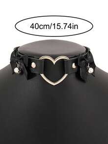 1pc Punk Goth Rivet Multi-Color Choker Necklace, Sexy & Daily Or Party Wear For Women, Creative Gift Idea For Christmas, Halloween, Valentine's Day, Holiday Costume - Multicolor - View 2