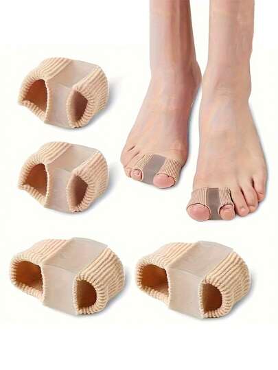 1/2/4/6/8/10pcs Toe Separators For Overlapping Toes - Comfortable Velvet Fabric, Ideal For Night & Home Use - Perfect Gift For Mother's Day