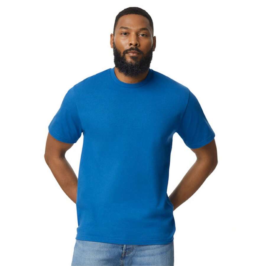 Gildan Unisex Adult Softstyle Midweight TShirt (Royal Blue) - 寶藍色 - 查看 1