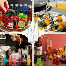 48pcs 25ml 50ml Mini Liquor Bottles Set, Mini Empty Plastic Shot Bottles, Airtight Spirit Bottle With Caps Mini Wine Bottles, Bar Party Supplies Thanksgiving, Halloween, And Christmas Are Applicable Durable Multi-Use For Juice, Sauces, Coffee