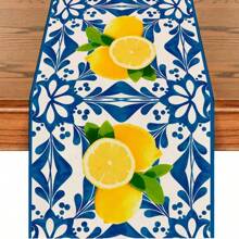 Italian Lemon Summer Table Runners - Party Holiday Kitchen Vanity Decor - Housewarming Gift For Women & Couples