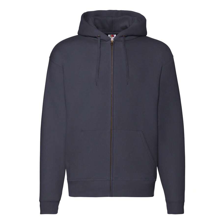 Fruit of the Loom Mens Premium Full Zip Hoodie (Deep Navy) - 藍色 - 查看 1