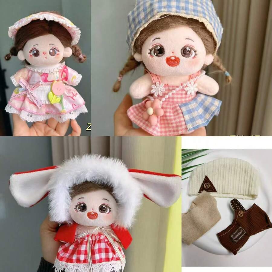 17厘米娃娃衣服，中长裙系列洛丽塔连衣裙，适合10厘米娃娃（不含娃娃）