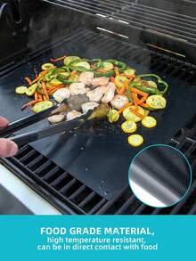 Tapetes de silicone antiaderentes para assar (1/5/10 unidades) - Resistentes ao calor, fáceis de limpar e reutilizáveis, perfeitos para casa, restaurante, churrasco ao ar livre, adequados para forno elétrico/a gás, forno elétrico e grelha, tapete de silicone mais grosso, utensílios de cozinha. - Esteira de grelha de 0,1 - Ver 4