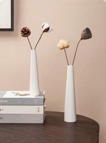 1pc Nordic Minimalist Creative Flower Vase Decor For TV Cabinet, Dining Table, Cylinder Shaped Vase Decoration, INS Style