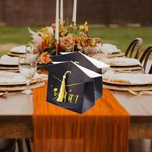 12/24 Pcs Graduation Gift Boxes With Tassel Black Grad Cap Treat Box Packaging Box Congrats Grad Gift Box Container For 2026 Graduation Party Decorations Favor Graduation Gift - Black - View 5