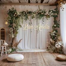 Placa de madera con nombre personalizada cortada con láser, en estilo tradicional, se puede colgar en la pared como decoración o etiqueta de nombre, sin necesidad de fuente de alimentación - Marrón - Ver 6