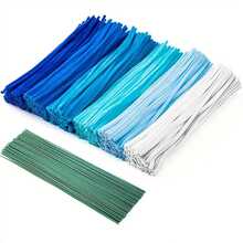600 piezas de limpiapipas de colores variados y 50 tallos de flores con un conjunto de tutoriales paso a paso para manualidades, suministros de artesanía, regalos para el Día de San Valentín y el Día de la Madre, decoración del hogar, decoraciones navideñas con tallos de chenilla, decoraciones para eventos festivos, proyectos de manualidades con limpiapipas para adornos de regalos navideños y diseño de embalaje de lujo, suministros de artesanía con limpiapipas, paquete de materiales DIY hechos a mano - Multicolor - Ver 16