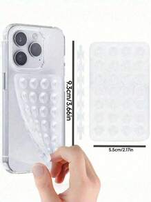 1pc Silicone Phone Sticky Grip Handle, Suction Phone Case Stand, Hands-Free Sticky Phone Handle For Selfie And Video, Mobile Finger Grip Stand