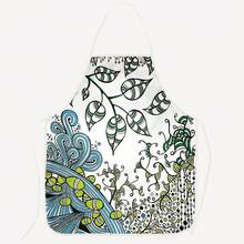 One Tree Print Apron With Sleeveless Design Perfect For Home Cooking, Kitchen Apparel And Cooking Enthusiasts For Kitchen, Home, Restaurant, Coffee Shop, Barbecue - Multicolor - View 9