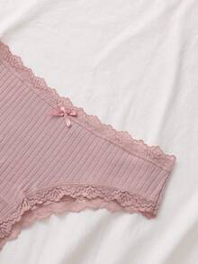 7件套舒适条纹纯棉比基尼内裤，性感内衣