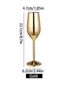 1pc Summer Party 304 Stainless Steel Champagne Flute, Creative Gold Cup, Cocktail Glass, Wine Bar Hotel Decor