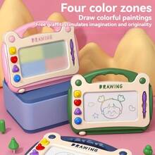 Kinder Malboard, Skizzier- und Kritzelboard Spielzeug, intelligentes Lernspielzeug, Geschenk zum Geburtstag für Jungen und Mädchen, Weihnachts- und Halloween-Geschenk (4 Stempel + 1 Bleistift + 4 Ständer)