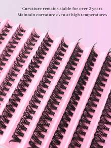 10 filas 200 racimos de pestañas, pestañas postizas de 40D mixtas y totalmente rizadas, apariencia natural de una sola longitud - Pestañas en racimos amigables para principiantes y reutilizables, racimos de pestañas, pestañas individuales, pestañas, pestañas postizas