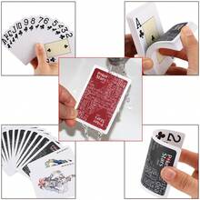 Large Letters Wide Cards Poker Stars 54 Pcs Red And Black High Quality Plastic Frosted Playing Cards Goods For Board Games For Professionals Poker, Tricks - Multicolor - View 10