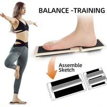 1pc Wooden Single Foot Balance Board, Ankle & Foot Strengthening Trainer, Non-Slip Adjustable Balance Bar, Suitable For Ballet, Pilates Balance Training, Fitness Equipment, Wooden Rocking Balance Board - Multicolor - View 2
