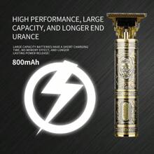 Kemei KM-T9 Men's Professional Zero Gap Hair Clipper & Beard Trimmer | USB Rechargeable, Multifunctional Men's Electric Shaver With Guide Comb | Barber Home & Travel Grooming | Christmas Gift For Dad