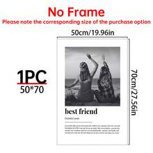 1Pc PERSONALISED BEST FRIEND Definition Print, Wall Art Print, Best Friend Gift, Photo Definition Print, Quote Print, Custom Gift With Photo, Optional Frame,Home Harmony - Multicolor - View 9