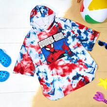 Marvel Spiderman Bath Towel With Hood Absorbent Changing Robe Poncho Swimming Shower Beach Holiday Essentials - Multicolor - View 5