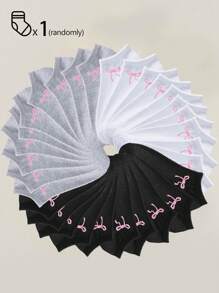 20/10/5/1 paire de chaussettes courtes pour femmes, chaussettes invisibles, chaussettes blanches, chaussettes noires, chaussettes grises, chaussettes pour femmes, chaussettes mignonnes, chaussettes pour filles, chaussettes noires, détails de dessin animé, conception de trou respirant avec rails de guidage, absorption de l'humidité, doux et lisse, convient pour diverses occasions comme les fêtes, les sports, les loisirs, les et autres usages quotidiens, peut être portée toute l'année, les combinaisons de couleurs sont aléatoires.
