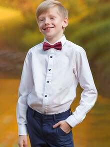 Adjustable Polka Dot Children Bow Tie, Boys Girls Flower Girl/Boy Wedding Party Accessories, British Style Infant Bowtie For 3-16 Years Old Kid Costume, Birthday Formal Wear