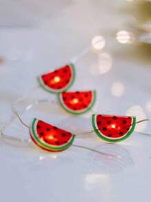 20 LED Fruit String Lights, Copper Wire Fairy Lights, Waterproof Novelty Lemon, Watermelon, Grape, Pineapple Decor Lights For Patio, Kids Girls Room, Summer Decoration, Christmas, Birthday Party, Festival