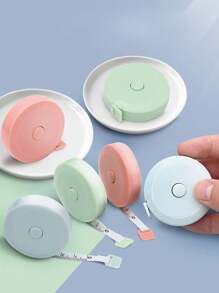 1pc Soft Tape Measure Retractable Measurement Body Fabric Sewing Tailor Cloth Knitting Craft Weight Loss Measurement Retractable Black Double Sided Tape Measure Body Measurement