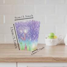 6pcs/12pcs Undersea Themed Purple Series Fish Tail Design Disposable Popcorn Boxes, Pastel Purple Mermaid Tail Pattern Disposable Party Supplies Tabletop Decor Popcorn Boxes, Suitable For Storing Fries, Popcorn, Snacks For Gatherings, Birthday Parties, Picnics, Holiday Parties