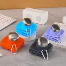 700ml/23.67 Oz Silicone Collapsible Water Bottle, Rhombic Compression Design, Suitable For Outdoor Camping/Fitness/Travel, Leakproof, Temperature Resistant -40°C~200°C, Abrasion & Tear Resistant, Dishwasher Friendly, Airline Approved, Anti-UV Portable Sleeve, Ultra Slim 5cm Folded, Anti-Slip Cap, Couples Sports Set, Emergency Water Storage Container, Frost Resistant & Acid-Alkali Resistant, Outdoor Adventure Gear. - Multicolor - View 9