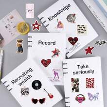100 Stücke/Pack Vintage Y2K Mädchen Fugu ästhetische geheimnisvolle Aufkleber, süße Cartoon interessante Anime ästhetische Labels Aufkleber für Sammelalbum, Dekoration, Geschenk, Belohnung, Motivation für Teenager, Schulmaterial