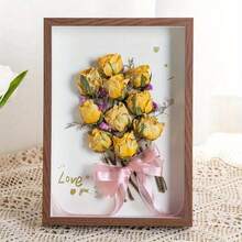 1 件木制 DIY 干花展示架、影盒展示柜、空心相框、5D 钻石画展示架、家居装饰框、人物模型展示柜，适用于节日装饰、家居或户外装饰、生日礼物、复活节装饰 - 彩色 - 查看 20