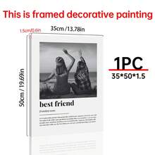 1Pc PERSONALISED BEST FRIEND Definition Print, Wall Art Print, Best Friend Gift, Photo Definition Print, Quote Print, Custom Gift With Photo, Optional Frame,Home Harmony - Multicolor - View 13